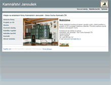 Tablet Screenshot of kamnarstvi-janousek.cz